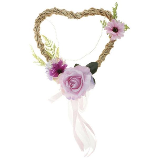 30cm flower wreath 32cm rustic rattan heart silk flower front door wreath 
30cm flower wreath 32cm rustic rattan heart silk flower front door wreath