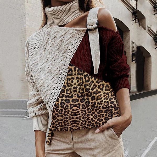 jodimitty женщины leopard лоскутная водолазку sexy off shoulder block вязаные свитера batwing с длинным рукавом пуловер tops2, White;black
jodimitty женщины leopard лоскутная водолазку sexy off shoulder block вязаные свитера batwing с длинным рукавом пуловер tops2, White;black