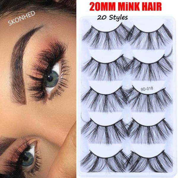 5 pairs 9d 20mm mink hair false eyelashes long criss-cross thick lashes natural handmade extension eye makeup tools
5 pairs 9d 20mm mink hair false eyelashes long criss-cross thick lashes natural handmade extension eye makeup tools