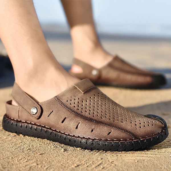 men's summer shoes fashion beach sandals for men plus size 45-46 hollow slip-on microfiber casual shoes male 2019 news, Black
men's summer shoes fashion beach sandals for men plus size 45-46 hollow slip-on microfiber casual shoes male 2019 news, Black