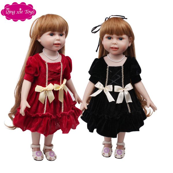 two bows at the waist of the woolen skirt fit the 18-inch american doll
two bows at the waist of the woolen skirt fit the 18-inch american doll