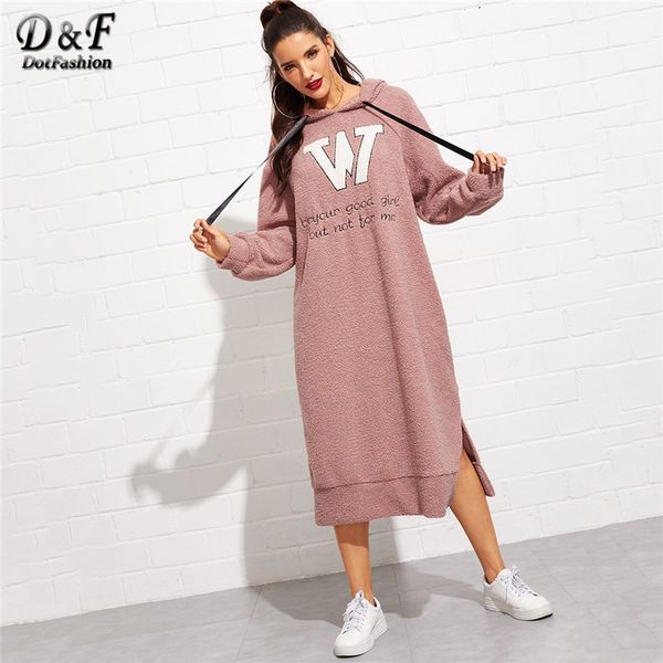 dotfashion pink letter embroidered split hem teddy hooded dress women clothes 2018 autumn fashion long sleeve sweatshirt dress, Black;gray
dotfashion pink letter embroidered split hem teddy hooded dress women clothes 2018 autumn fashion long sleeve sweatshirt dress, Black;gray