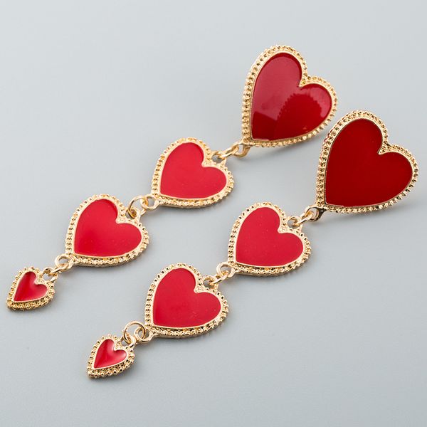 2020 new retro explosion dripping oil heart-shaped tassel alloy elegant drop earrings for women fashion jewelry accessories, Silver
2020 new retro explosion dripping oil heart-shaped tassel alloy elegant drop earrings for women fashion jewelry accessories, Silver