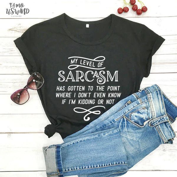 my level of sarcasm has gotten letter graphic womens summer funny t shirt new stylish casual shirt new favorite letter style of, White
my level of sarcasm has gotten letter graphic womens summer funny t shirt new stylish casual shirt new favorite letter style of, White