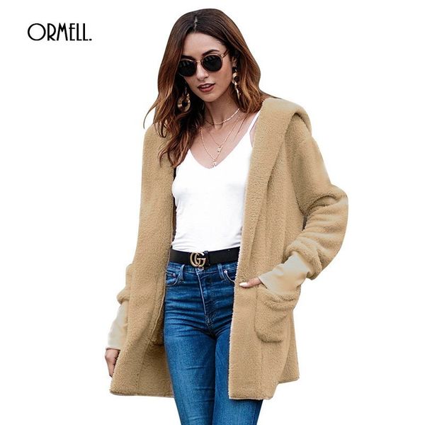 ormell fashion woman hooded long overcoat 2018 autumn winter coat women streetwear new loose pockets casual warm luxury coat, Black
ormell fashion woman hooded long overcoat 2018 autumn winter coat women streetwear new loose pockets casual warm luxury coat, Black