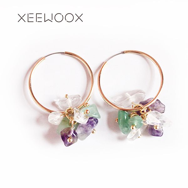 crystal raw stone hoop earrings bohemia xeewoox 2019 new week designer hyperbole party creative women jewelry, Golden;silver
crystal raw stone hoop earrings bohemia xeewoox 2019 new week designer hyperbole party creative women jewelry, Golden;silver