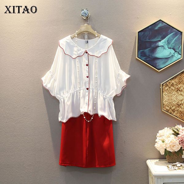 xitao two piece set women single breast ruffle elastic waist pants chiffon split 2020 summer elegant goddess fan zp1176, White
xitao two piece set women single breast ruffle elastic waist pants chiffon split 2020 summer elegant goddess fan zp1176, White