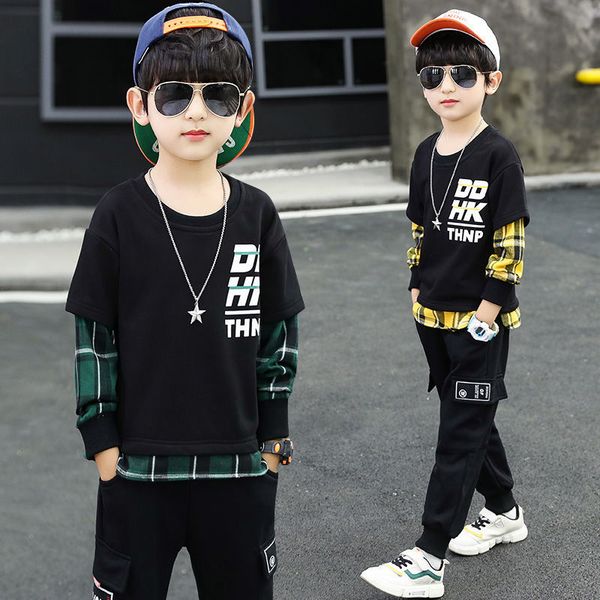 baby boys clothes sets 4-13 years old spring and autumn 2-pieces-sets plaid stitching printed sweatshirt + sweatpants suits, Blue;gray
baby boys clothes sets 4-13 years old spring and autumn 2-pieces-sets plaid stitching printed sweatshirt + sweatpants suits, Blue;gray