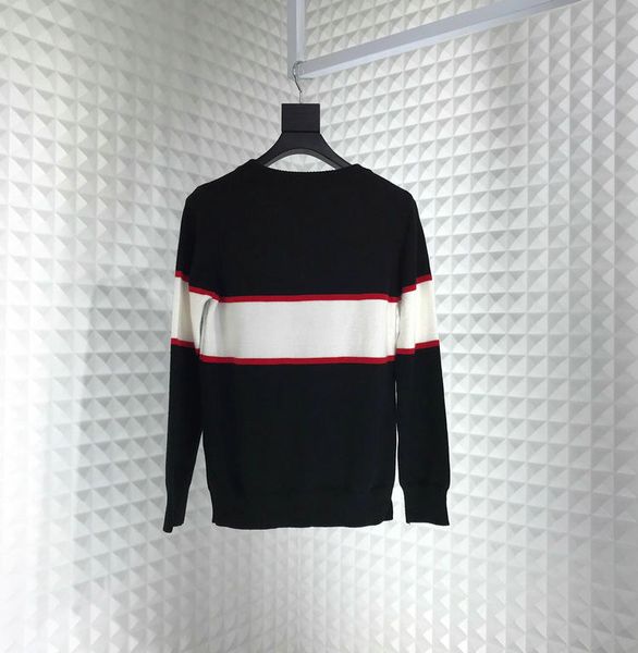 fashion designer brand mens clothing europe striped color patchwork upside letter woollen sweater pullover sweatshirt jumpers, White;black
fashion designer brand mens clothing europe striped color patchwork upside letter woollen sweater pullover sweatshirt jumpers, White;black
