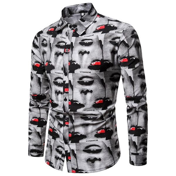 mens dress shirts long sleeve shirt men's clothing mens blouse turn-down collar character pattern hip hop new arrival, White;black
mens dress shirts long sleeve shirt men's clothing mens blouse turn-down collar character pattern hip hop new arrival, White;black