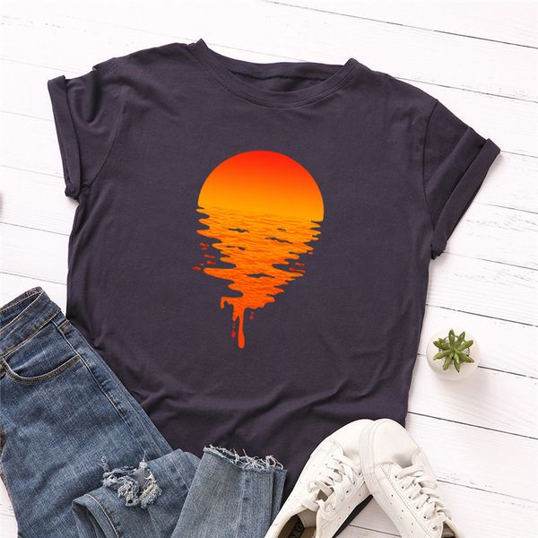 women's t-shirt plus size s-5xl sun print t shirt women shirts 100%cotton o neck short sleeve tees summer pink tshirt, White
women's t-shirt plus size s-5xl sun print t shirt women shirts 100%cotton o neck short sleeve tees summer pink tshirt, White