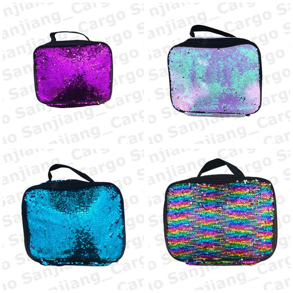 double layers thickened lunch bags rainbow sequin handbag large capacity insulation insulated cooler bag totes picnic food storage e31202, Black
double layers thickened lunch bags rainbow sequin handbag large capacity insulation insulated cooler bag totes picnic food storage e31202, Black