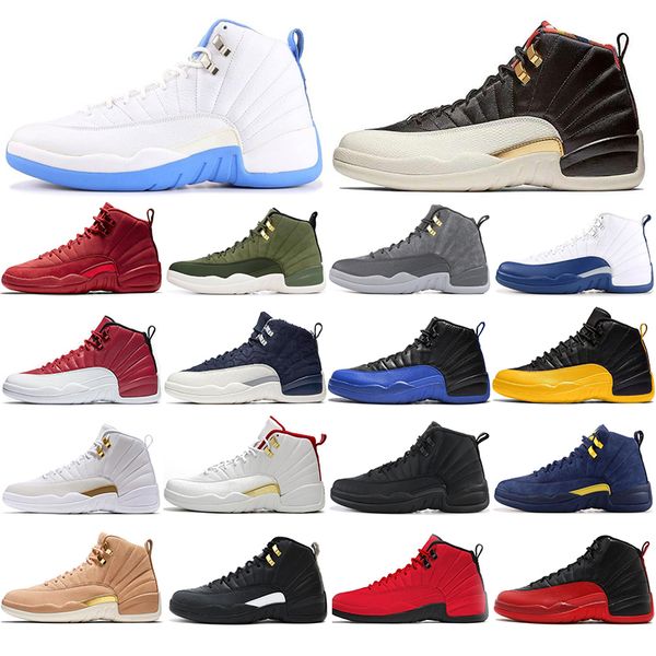 with socks basketball shoes good quality 12 gym red bulls vachetta tan wings 12s college sports sneakers athletic shoe size 40-47, White;red
with socks basketball shoes good quality 12 gym red bulls vachetta tan wings 12s college sports sneakers athletic shoe size 40-47, White;red