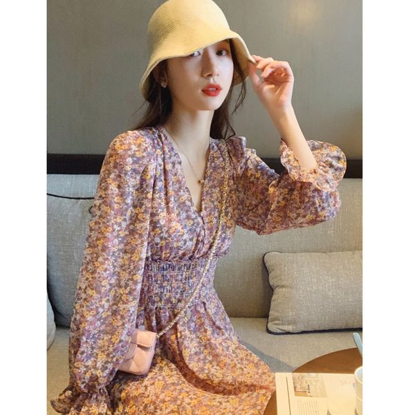 daisy long-sleeved chiffon floral dress spring 2020 new womens korean-style waist slimming dress and ankle, Red
daisy long-sleeved chiffon floral dress spring 2020 new womens korean-style waist slimming dress and ankle, Red