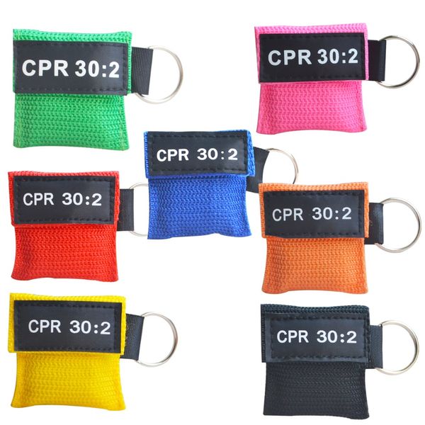

cpr resuscitator mask 30:2 disposable first aid skill training face shield breathing mask mouth breath one-way valve tool