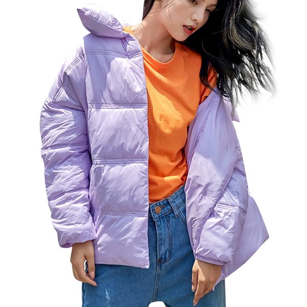 women's korea style oversize streetwear down jacket womens winter coat thicken warm loose long sleeves pockets jacket overcoat, Black
women's korea style oversize streetwear down jacket womens winter coat thicken warm loose long sleeves pockets jacket overcoat, Black