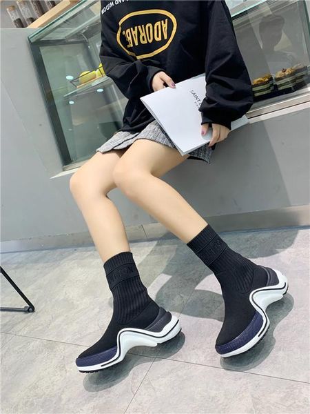 2019 new knitted stretch socks shoes short boots women's wild fashion muffin bottom sleeve comfortable casual socks boots boots 222, Black
2019 new knitted stretch socks shoes short boots women's wild fashion muffin bottom sleeve comfortable casual socks boots boots 222, Black