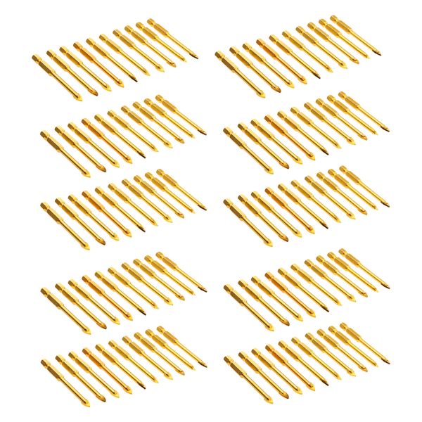 100pcs 6mm carbide hole saw drill bit cutter set tool for glass marble gold