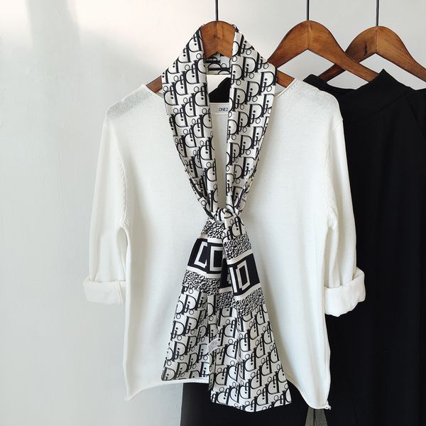 korean-style new double-layer long small silk female spring and winter decorative ribbon scarf fashion wild scarf scarf, Black;purple
korean-style new double-layer long small silk female spring and winter decorative ribbon scarf fashion wild scarf scarf, Black;purple