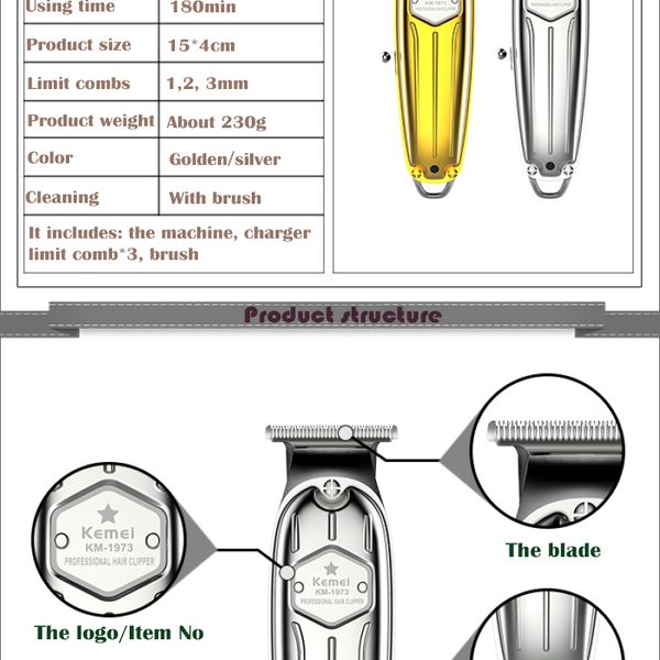 kemei 1973 professional cordless trimmers for barbers electric beard shaver baldheaded hair cutting machine bwkf zutyj
kemei 1973 professional cordless trimmers for barbers electric beard shaver baldheaded hair cutting machine bwkf zutyj