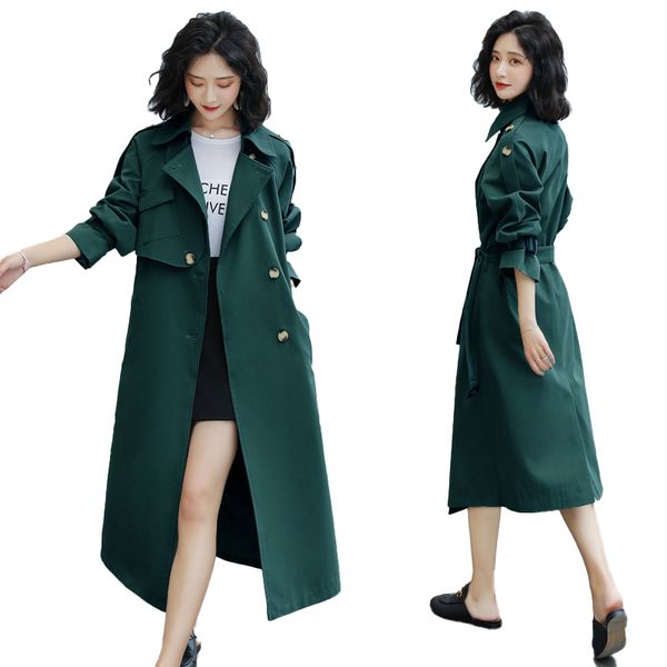 women's trench fashion trend comfortable long section 2020 spring new korean long sleeve elegant personality coat 11z, Tan;black
women's trench fashion trend comfortable long section 2020 spring new korean long sleeve elegant personality coat 11z, Tan;black