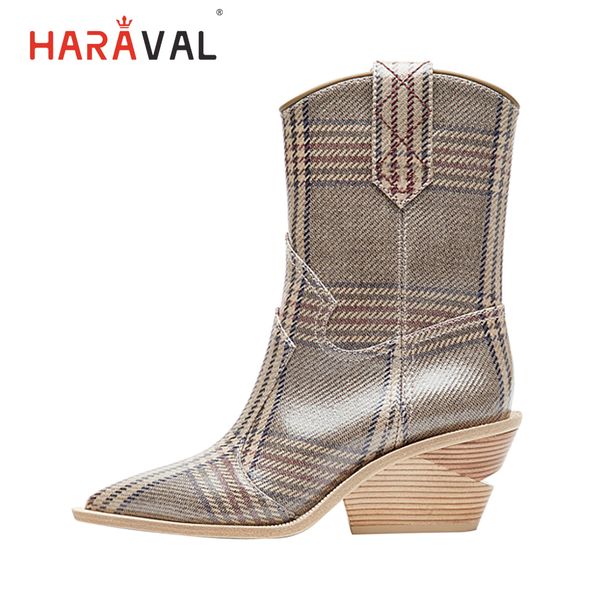 haraval fashion woman winter ankle boot pointed toe strange heel shoes elegant gingham retro warm soft lady boots, Black
haraval fashion woman winter ankle boot pointed toe strange heel shoes elegant gingham retro warm soft lady boots, Black