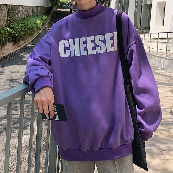 2019 spring and autumn new half-high collar plus velvet hoodie letter printed pullover dark gray purple yellow / beige m-2xl, Black
2019 spring and autumn new half-high collar plus velvet hoodie letter printed pullover dark gray purple yellow / beige m-2xl, Black