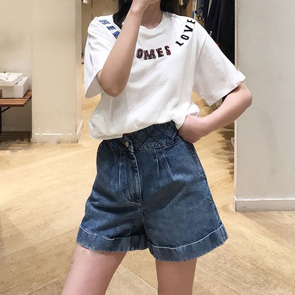 women shorts 2020 spring and summer new casual check high waist denim shorts women, Blue
women shorts 2020 spring and summer new casual check high waist denim shorts women, Blue