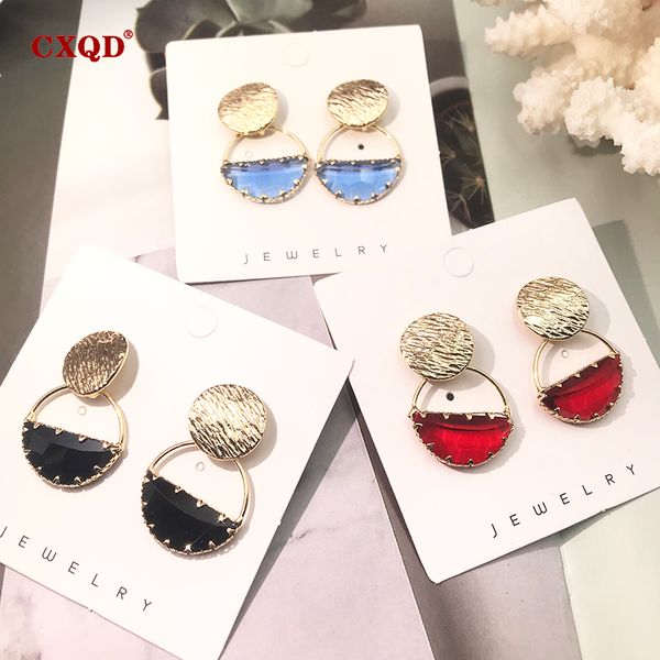 cxqd personality dangle drop earrings for women alloy gold color transparent glass drop earrings brincos fashion crystal jewelry, Silver
cxqd personality dangle drop earrings for women alloy gold color transparent glass drop earrings brincos fashion crystal jewelry, Silver