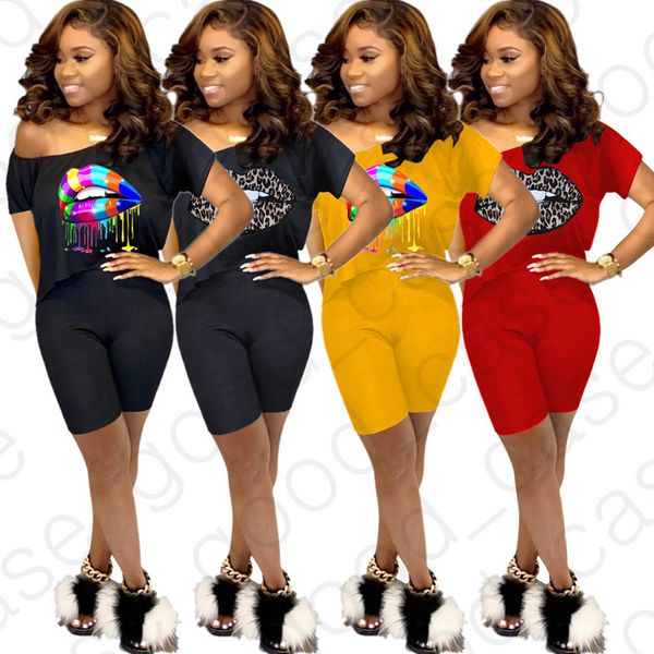 women two piece outfits rainbow lips print summer clothes off shoulder t-shirt shorts short trouse sports casual tracksuit e3903, Gray
women two piece outfits rainbow lips print summer clothes off shoulder t-shirt shorts short trouse sports casual tracksuit e3903, Gray