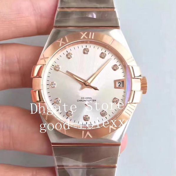 luxury rose gold diamond midsize watch 38mm mens automatic cal.8500 movement watches men axial date chronometer steel wristwatches, Slivery;brown
luxury rose gold diamond midsize watch 38mm mens automatic cal.8500 movement watches men axial date chronometer steel wristwatches, Slivery;brown