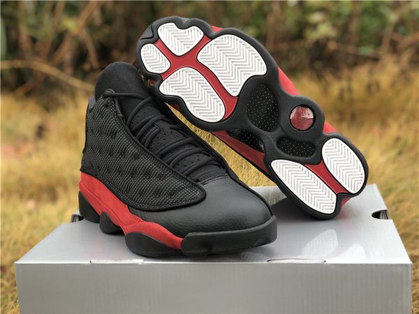 13 bred mens basketball shoes xiii black true red white sports shoes with original box size us7-13, White;red
13 bred mens basketball shoes xiii black true red white sports shoes with original box size us7-13, White;red