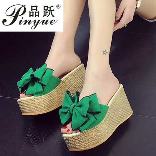 high heels women flatform shoes summer sandals platform wedges solid thick bottom slippers flock bow fashion woman beach shoes, Black
high heels women flatform shoes summer sandals platform wedges solid thick bottom slippers flock bow fashion woman beach shoes, Black