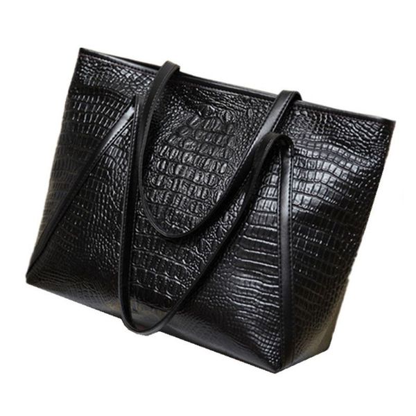 new fashion casual glossy alligator totes large capacity ladies simple shopping handbag pu leather shoulder bags(black
new fashion casual glossy alligator totes large capacity ladies simple shopping handbag pu leather shoulder bags(black