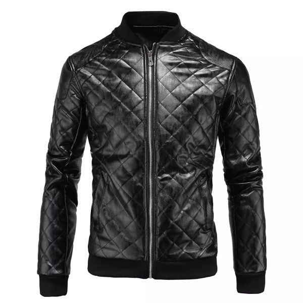 2019 winter new men's leather british collar men's diamond leather jacket leather spot xd039, Black
2019 winter new men's leather british collar men's diamond leather jacket leather spot xd039, Black