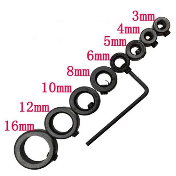 9pcs/set 3-16mm drill bit carbon steel drill bit limiter locator ring depth scollar ring positioner hex wrench woodwork tool
9pcs/set 3-16mm drill bit carbon steel drill bit limiter locator ring depth scollar ring positioner hex wrench woodwork tool