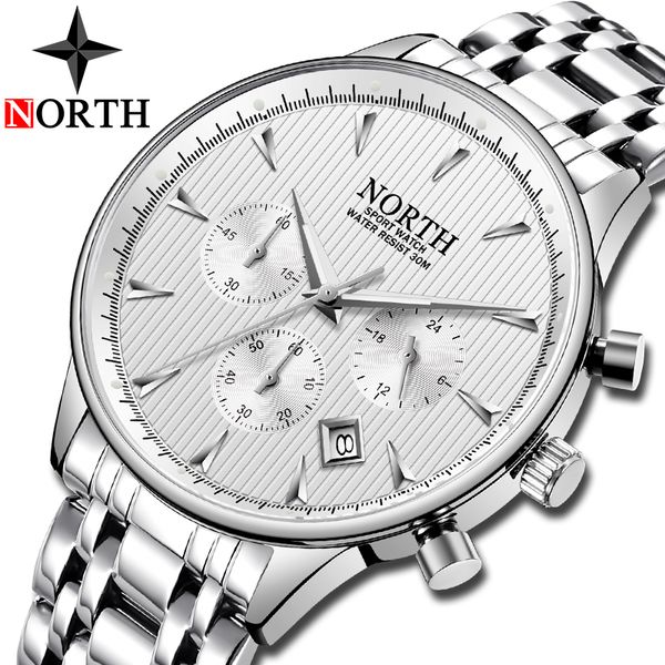 north brand men watches full steel waterproof chronograph quartz watch men fashion casual business clock male relogio masculino, Slivery;brown
north brand men watches full steel waterproof chronograph quartz watch men fashion casual business clock male relogio masculino, Slivery;brown