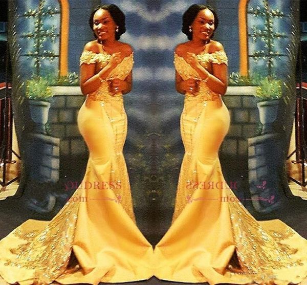 african yellow mermaid evening dresses 2019 off shoulders lace sequined satin nigerian prom gowns arabic party dress, Black;red
african yellow mermaid evening dresses 2019 off shoulders lace sequined satin nigerian prom gowns arabic party dress, Black;red