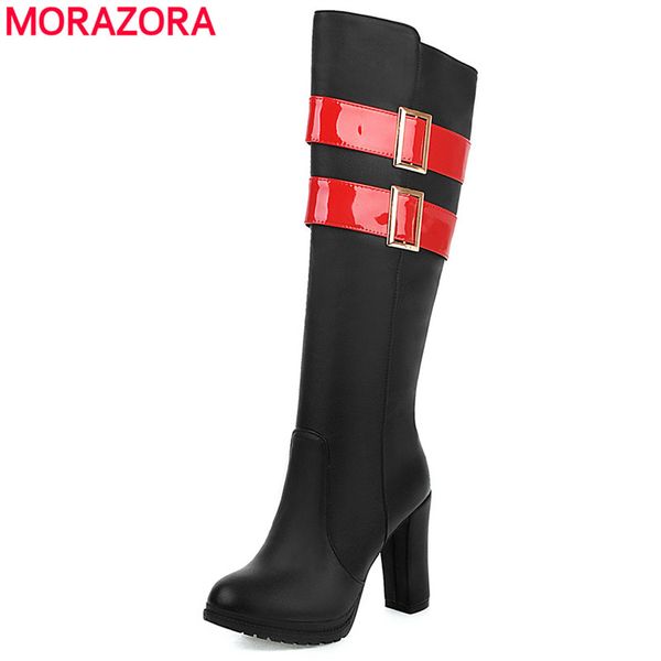 morazora 2020 new arrival women knee high boots buckle zip autumn high heels party prom shoes woman long boots big size 43, Black
morazora 2020 new arrival women knee high boots buckle zip autumn high heels party prom shoes woman long boots big size 43, Black