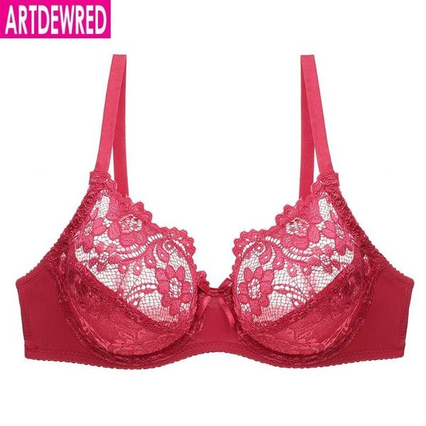 women's ultra thin bra full coverage soft underwire lace padded brassiere minimizer bh plus size 75-90 bc cup, Red;black
women's ultra thin bra full coverage soft underwire lace padded brassiere minimizer bh plus size 75-90 bc cup, Red;black