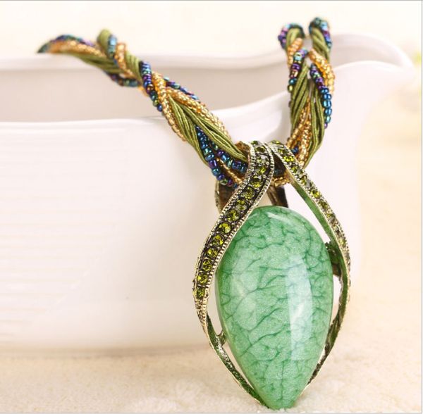 f&u vintage necklace fashion popular retro bohemia style multilayer beads chain crystal grain water drop pendant necklace, Silver
f&u vintage necklace fashion popular retro bohemia style multilayer beads chain crystal grain water drop pendant necklace, Silver