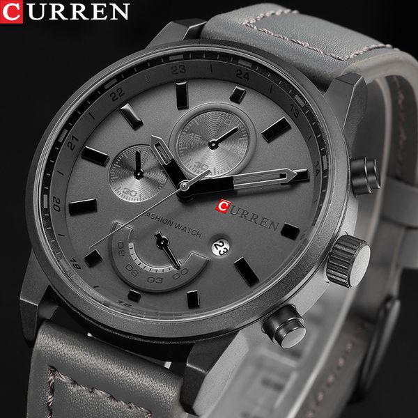 curren men's casual sport quartz watch fashion quartz waterproof watch leather wrist male clock, Slivery;brown
curren men's casual sport quartz watch fashion quartz waterproof watch leather wrist male clock, Slivery;brown