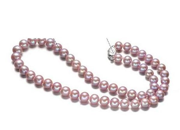 envÃo gratis elegante de 9-10mm ronda lavanda collar de perlas 18 pu, Silver
envÃo gratis elegante de 9-10mm ronda lavanda collar de perlas 18 pu, Silver