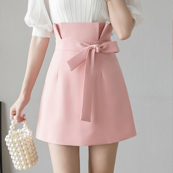 2020 elegant high waist skirt women sashes casual slim office ladies black pink skirts casual vintage saia mujer faldas
2020 elegant high waist skirt women sashes casual slim office ladies black pink skirts casual vintage saia mujer faldas