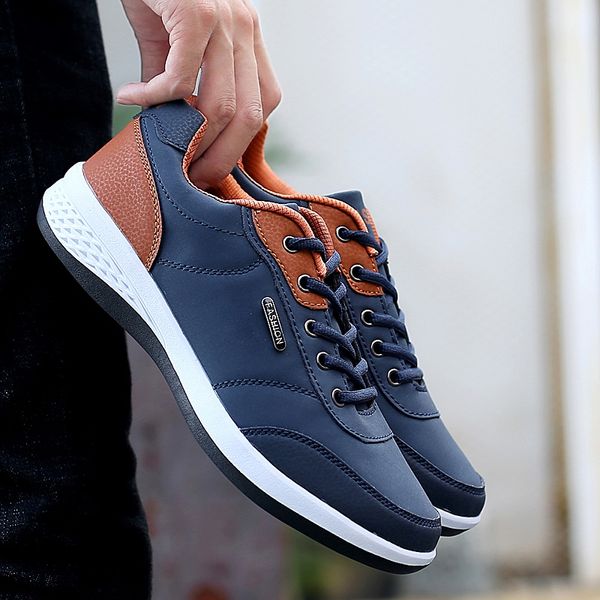 autumn new men's shoes men's fashion casual shoes leather casual sports trend comfortable flat sneakers, Black
autumn new men's shoes men's fashion casual shoes leather casual sports trend comfortable flat sneakers, Black