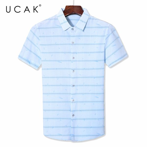 ucak brand 2020 new summer arrival striped short sleeve shirts men clothes turn-dwon collar shirt clothing streetwear u6044, White;black
ucak brand 2020 new summer arrival striped short sleeve shirts men clothes turn-dwon collar shirt clothing streetwear u6044, White;black