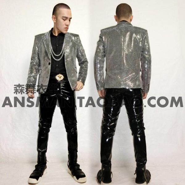 nightclub male singer male dj sequins super flash suit jacket performance costume wedding casual men's suit costume homme, White;black
nightclub male singer male dj sequins super flash suit jacket performance costume wedding casual men's suit costume homme, White;black