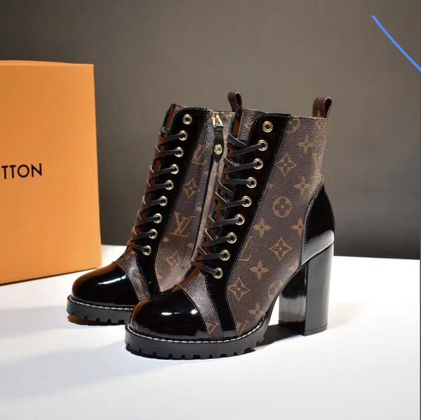 branded women print canvas star trail lace-up ankle 2020 boot elegant lady side zipper chunky heel rubber outsole brown boots, Black
branded women print canvas star trail lace-up ankle 2020 boot elegant lady side zipper chunky heel rubber outsole brown boots, Black