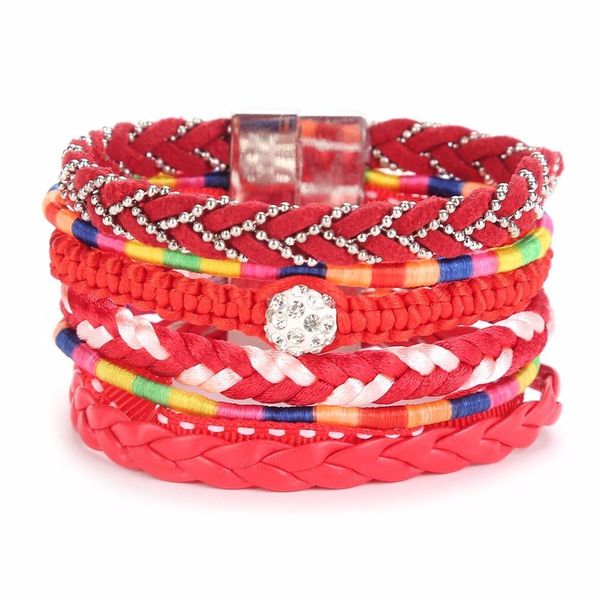 diezi summer bohemia bracelets brazilian leather bracelets for women velvet rhinestone magnet buckle weave bangles, Golden;silver
diezi summer bohemia bracelets brazilian leather bracelets for women velvet rhinestone magnet buckle weave bangles, Golden;silver