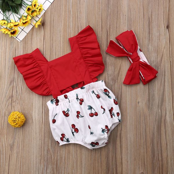 newborn baby girls ruffle cherry bodysuit headband sunsuit outfits summer pachwork baby bodysuits babygrow girls clothes, White
newborn baby girls ruffle cherry bodysuit headband sunsuit outfits summer pachwork baby bodysuits babygrow girls clothes, White